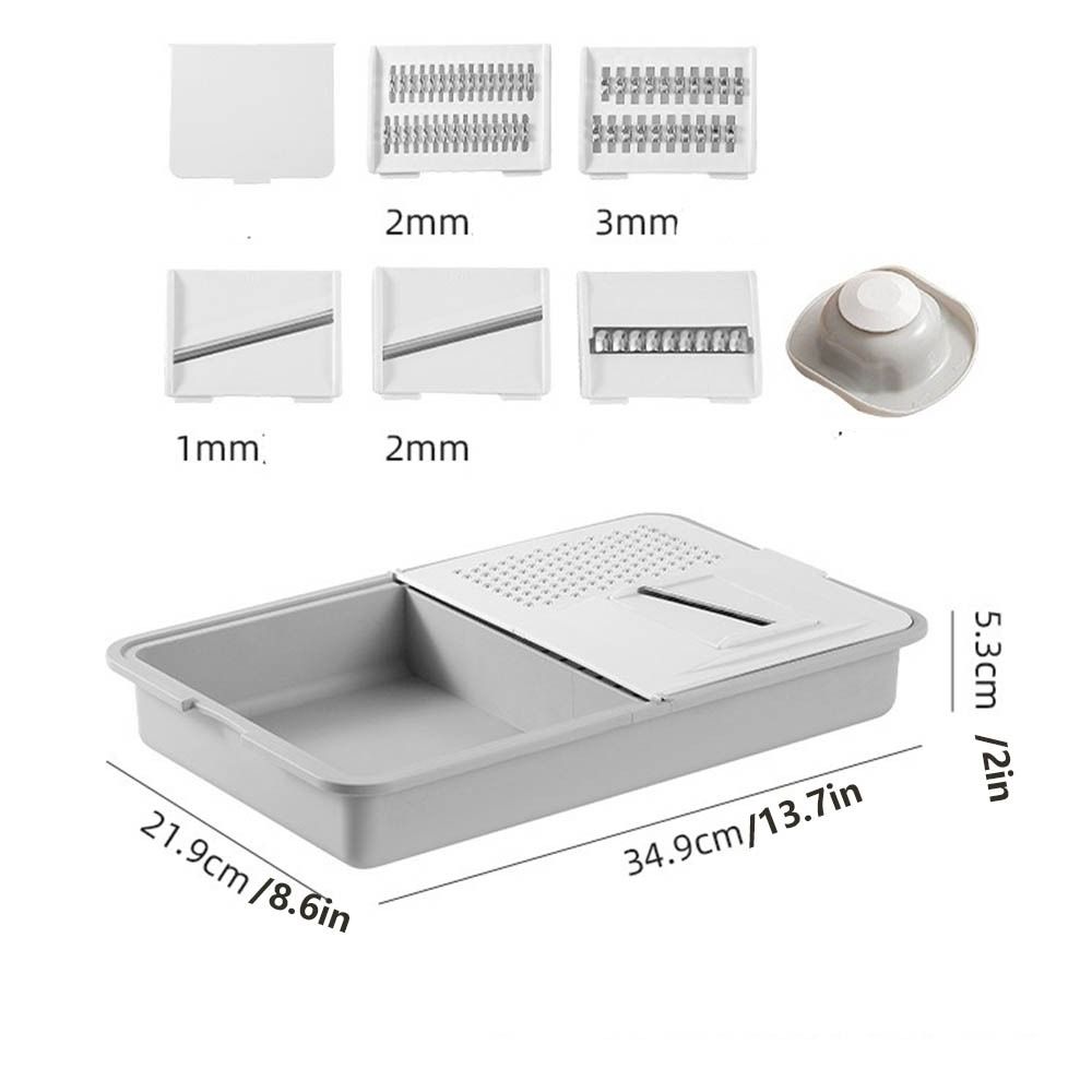 Versatile Kitchen Gadget With Storage Tray Carrot Shredder Manual Vegetable Slicer  Home Cooking
