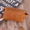 First Layer Cowhide Retro Clutch Bag Men'S Genuine Leather Large-Capacity Storage Bag Business Trip Multi-Functional Toilet Bag