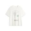 Li Ning Sports Trend Series Round Neck Pullover Casual Simple Sports Letter Print Loose Comfortable Versatile Short Sleeve T-Shirt AHSV235-1