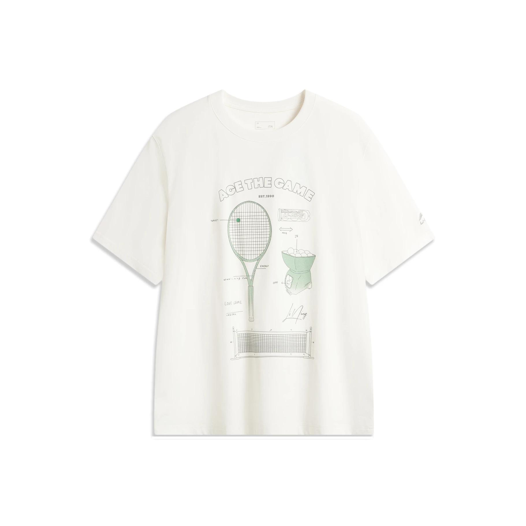 

Li Ning Серия Спортивный Тренд Пуловер с круглым вырезом Повседневный Простой Спортивный Принт с буквами Свободный Удобный Универсальный Футболка с коротким рукавом AHSV235-1 XL