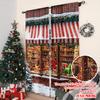 2 Stück 2D Flachdruck Frohe Weihnachten Beliebte Fenstervorhänge Weihnachten 17 Langlebiges Polyester Ohne Strom Frühling Perfekt