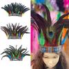 Natives American Costume Hairband for Carnivals Party Festival Props Feathered Hairband Indian Hairhoop Cosplay Headwear