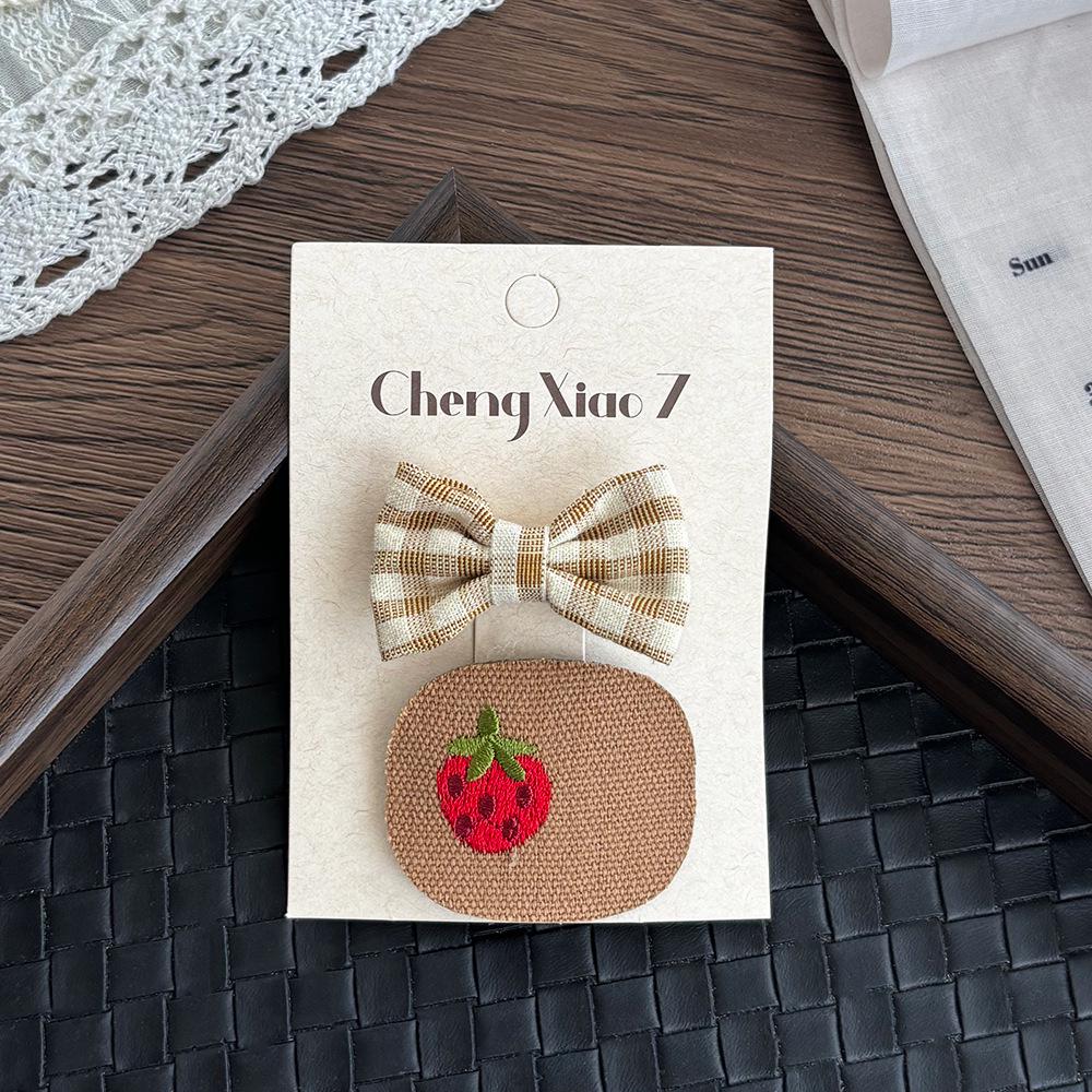 Sweet Coffee Cream Bow Hair Clip for Girls