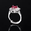 Love Red Corundum Ring Women's Talent European and American Style Light Luxury Versatile Talent Ring