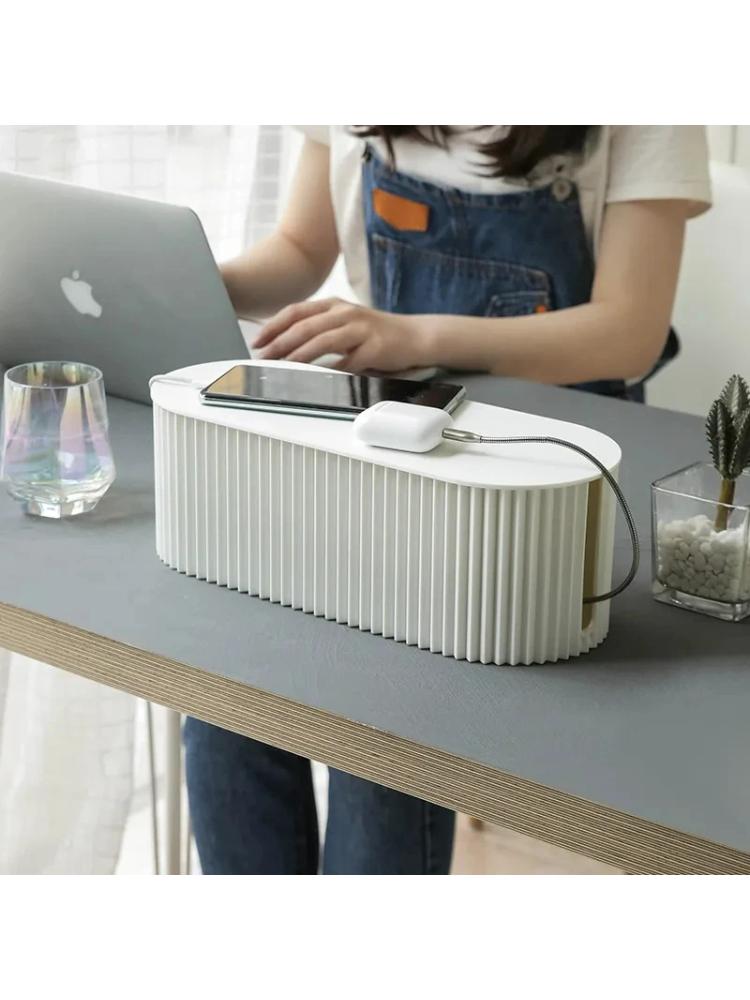 Wire Storage Box Large Capacity Data plug board Storage Box Desktop Cable Management Box Router Bracket