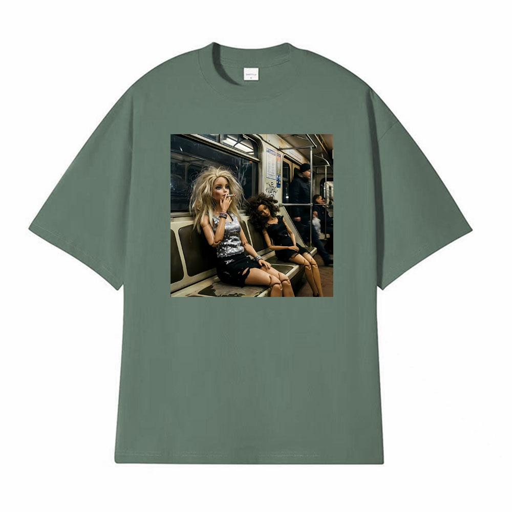 Doll Party Meme Graphic Meme T Shirts Unisex Women Short Sleeve Casual Gothic High Street Tshirt Fashion Retro 100 Cotton T Shirt