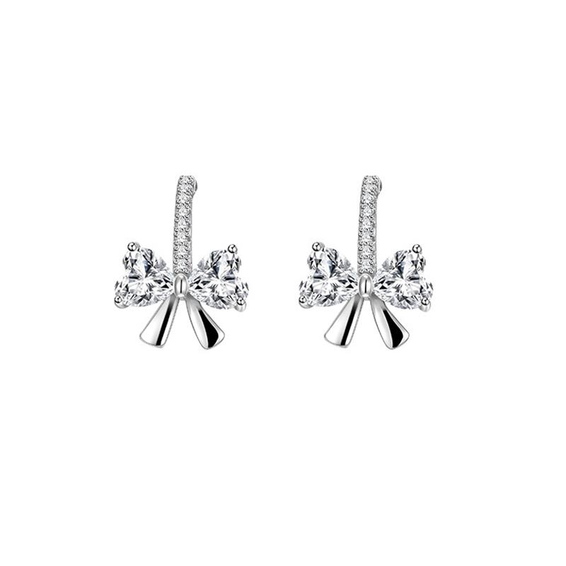 

ANENJERY серьги-гвоздики с микро-цирконом и бабочкой-бабочкой для женщин, нежный темперамент, корейские модные украшения серебряный