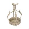 Bird Finial Planter Holder Aged White Arch Distressed Finish Plant Stand