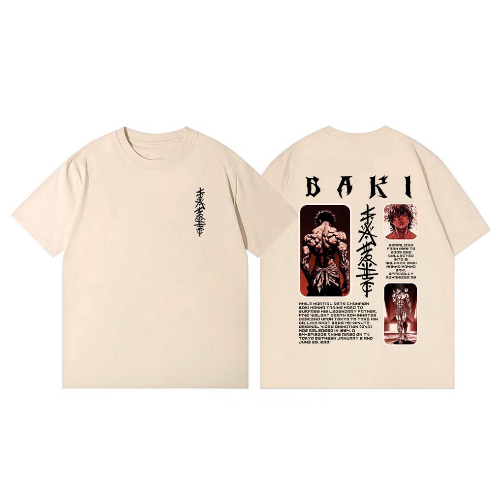Japanese Anime Baki Graphic T Shirts Men Women Harajuku Manga Short Sleeve Tshirt Fashion Casual Oversized Tshirts Streetwear