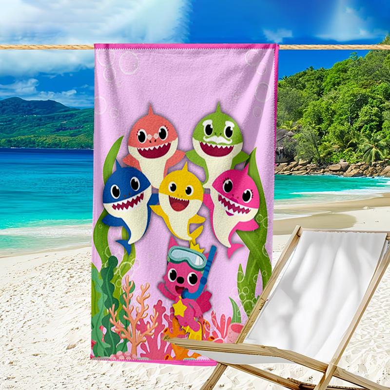 Ultra-Soft Beach Towel with Shark Theme,Ideal for Pool - Camping, Diving - Perfect Travel Essential, Vibrant Beach Towel.