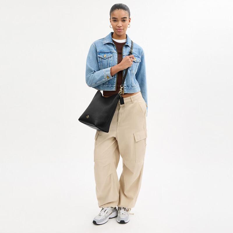 COACH Laurel Large Leather Hobo Shoulder Bag