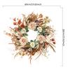 Lifelike Silk Flower Wreath with Foliage Charming Artificial Flower Wreath Adornment for Festive Celebrations or Events