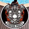 Beach Thick Round 3d Sugar Skull Printed Beach Towel Fabric Quick Dry Towel Compression Towel Tapestry Yoga Mat