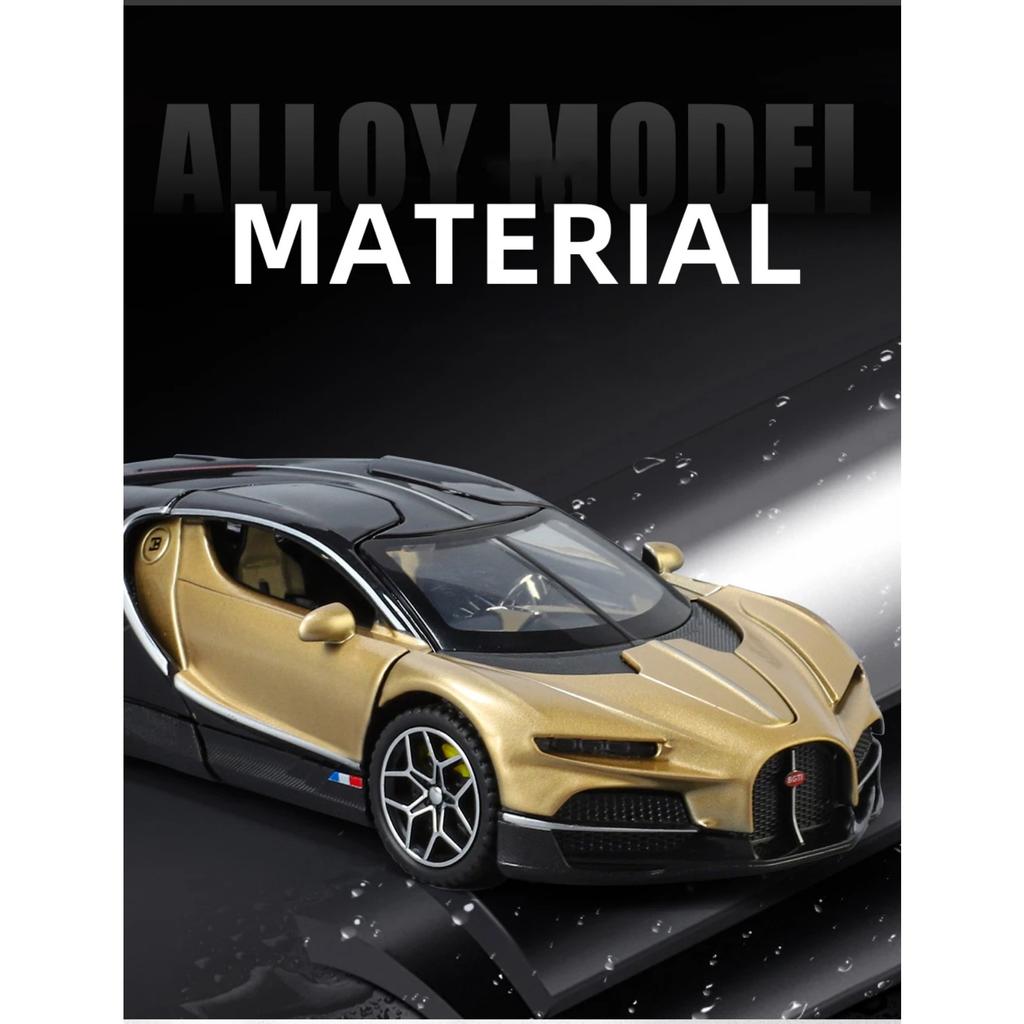 1/32 Scale Bugatti Tourbillon V16 Supercar Alloy Metal Diecast Model Car Home Decoration Trendy Toy Collection Hobbies High Simulation Present
