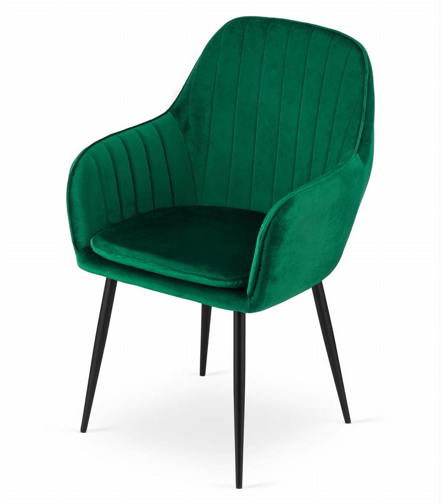 LUGO Chair - Green Velvet / Black Legs X 1