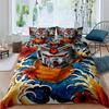 3D printed Mobile Suit Gundam bedding set, printed single duvet cover and pillowcase three-piece set, available in children's