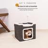 Winter-Ready Felt Cat Nest: Wear-Resistant, Lint-Free, Multi-Layer Tree with Constant Temp & Scratcher