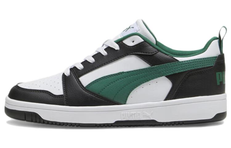 PUMA Rebound V6 Low White Black Green 392328-23 37