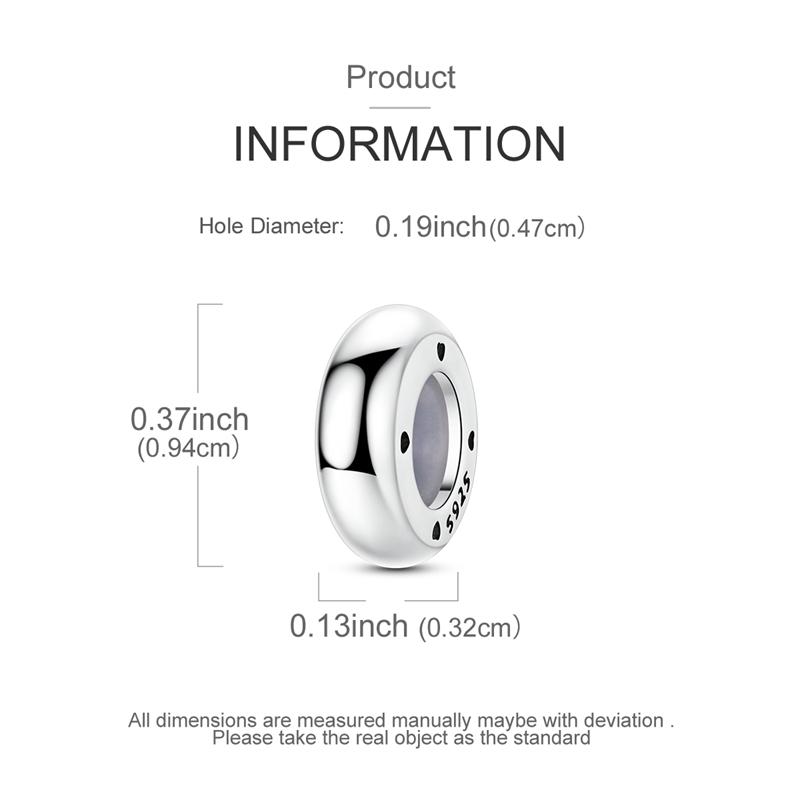 Silicone Clip Copper Spacer Stopper Charms Beads Fit Original Pendent Bracelet Diy For Women Jewelry Gift