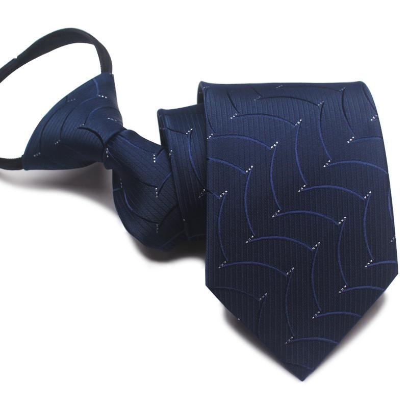 Mens Business Polyester Tie With Arrow Design And Zipper Closure For Office