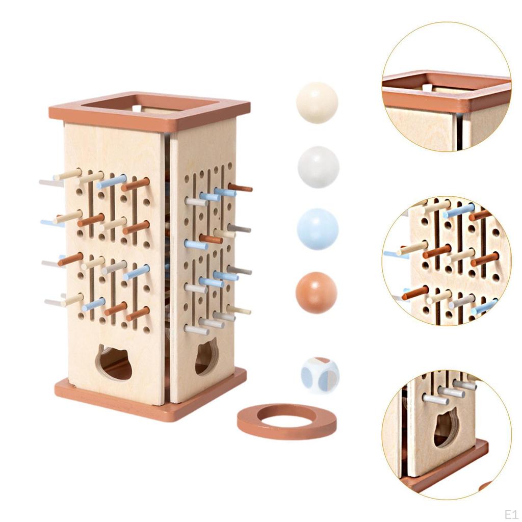 Bunte Stäbe Balance Spiel Frühe Bildung Koordination Holzbrett Mathe Zählspiel für