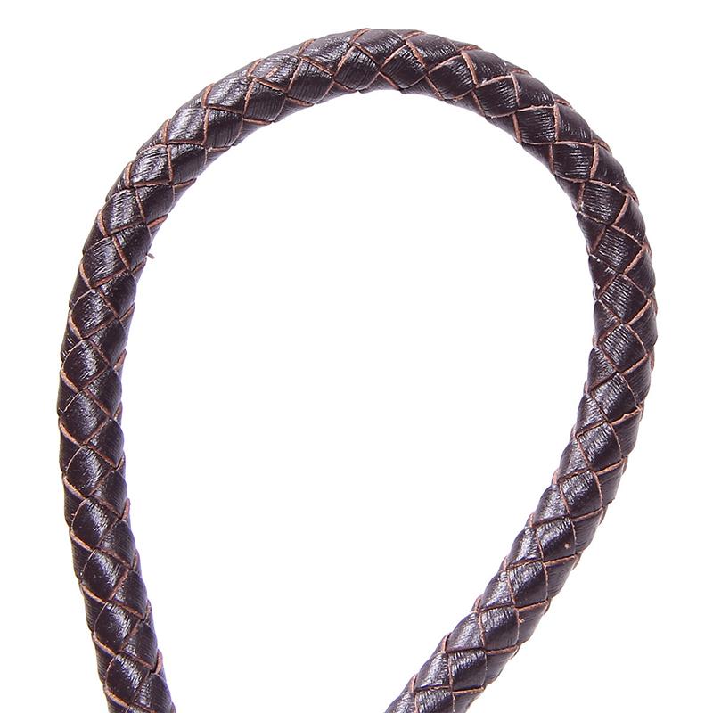 Corda in Pelle Intrecciata Rotonda da 1 metro 3 4 5 6 mm Filo Nero Marrone Rosso Corda in Vera Pelle Fai da Te Bracciale Collana Creazione Gioielli