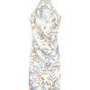 Floral Print Halter Neck Sleeveless Qipao Dress with Pearl Waist-Cinching and Slit - Summer Slimming Bodycon.