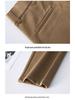 Saidel Women's Plus Size Straight-Leg Casual Pants - Slimming Baguette Style for Spring & Autumn 2025