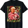 Funny Trump Christmas Sweater T-Shirt, Cat Lovers Xmas Pajamas Tee Holiday Shirt