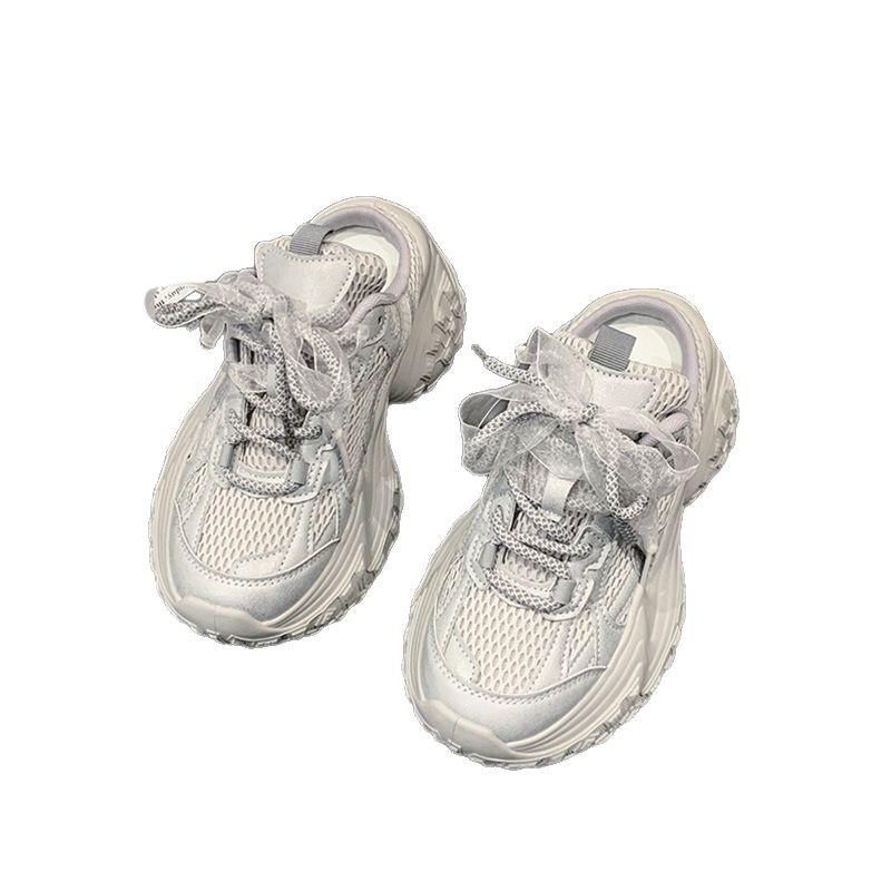 European Station Tire Sole Dad Shoes Women's Heelless Bag Head Half Slippers 2025 New Platform Sports Casual Shoes Tide