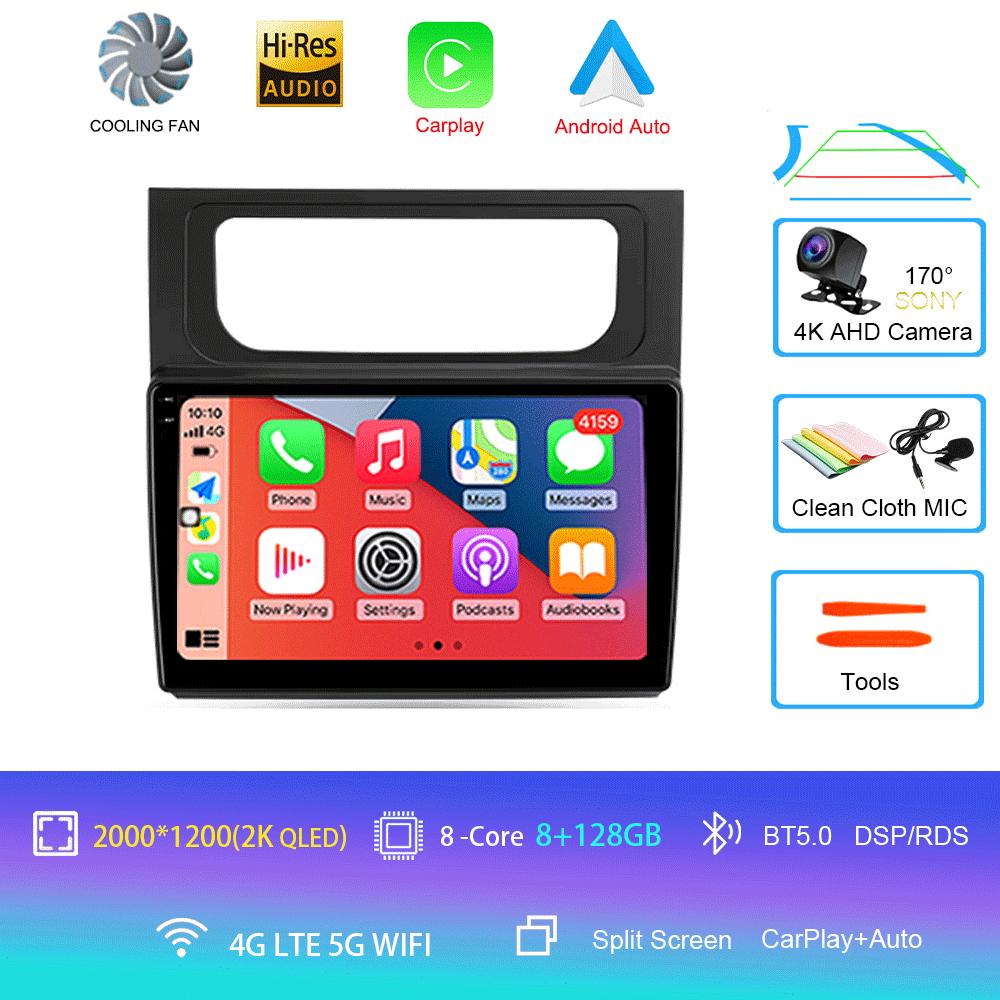 Car Radio Android 14 For VW Volkswagen Touran 2 1T 2010 2011 2012 2013 2014 2015 Wireless Auto Carplay Navigation GPS 4G+WIFI