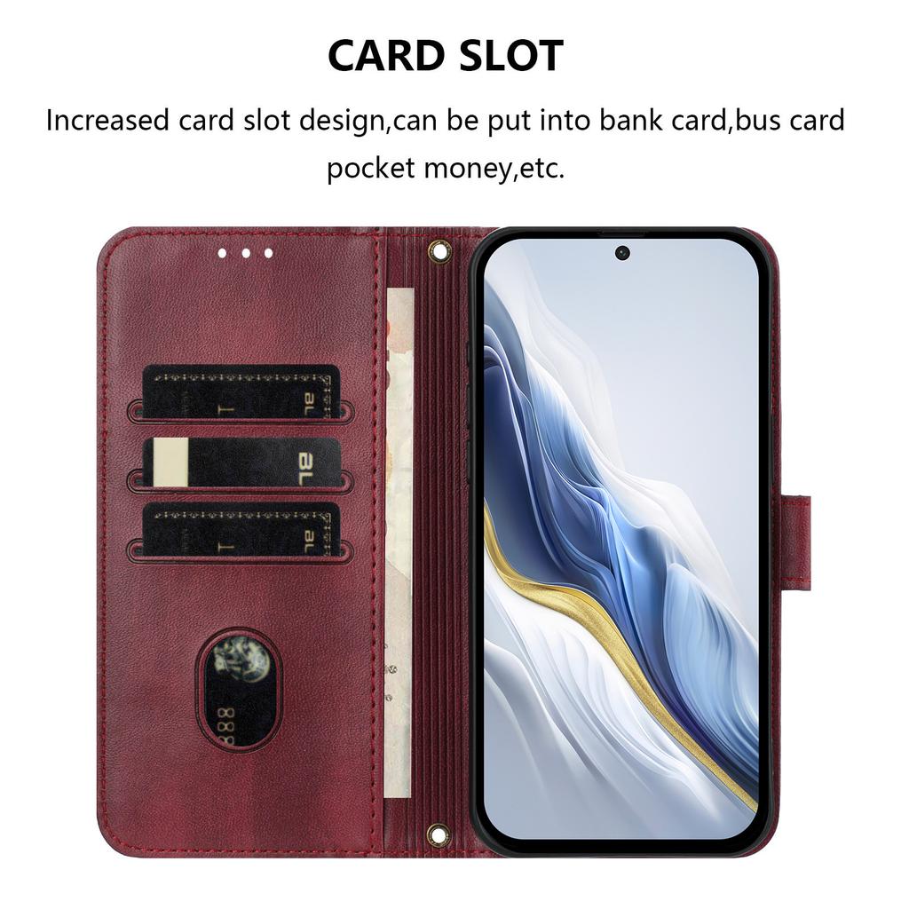 Husă din piele de lux cu linie simplă pentru Motorola Moto G75 G55 G35 G45 G85 G72 Edge50 G Power Card sloturi magnetice cu suport antișoc Flip Cover