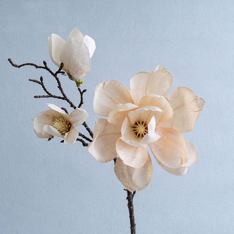 1PC Artificial Flowers Large Orchid Flowers Real Touch Wedding Party Decor Luxury Magnolia Branch Elegant Fake Flower