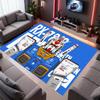 Gundam Bedroom Rug, Anime E-sports Game Bedside Rug, Mobile Suit Men's Home Floor Mat