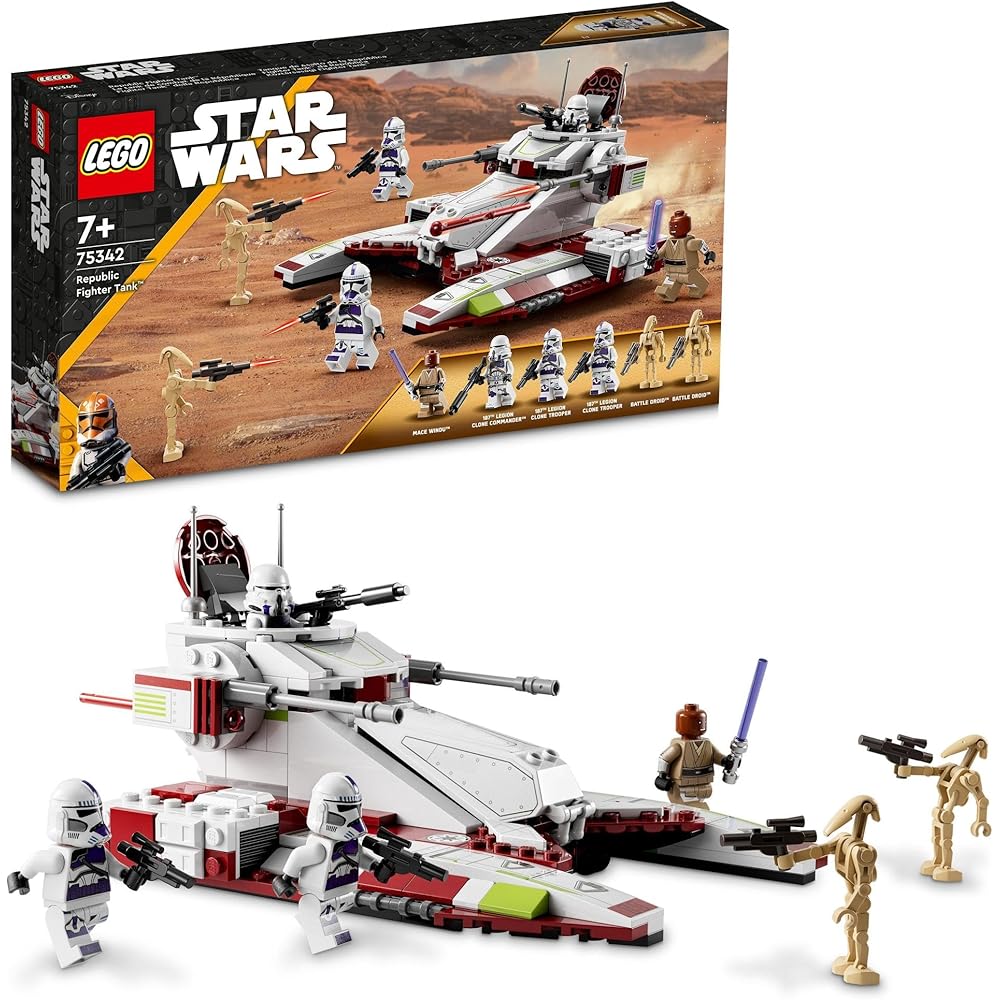 LEGO Star Wars Republic Fighter Tank 75342 Building Blocks Toy for Boys 7 Years and Up