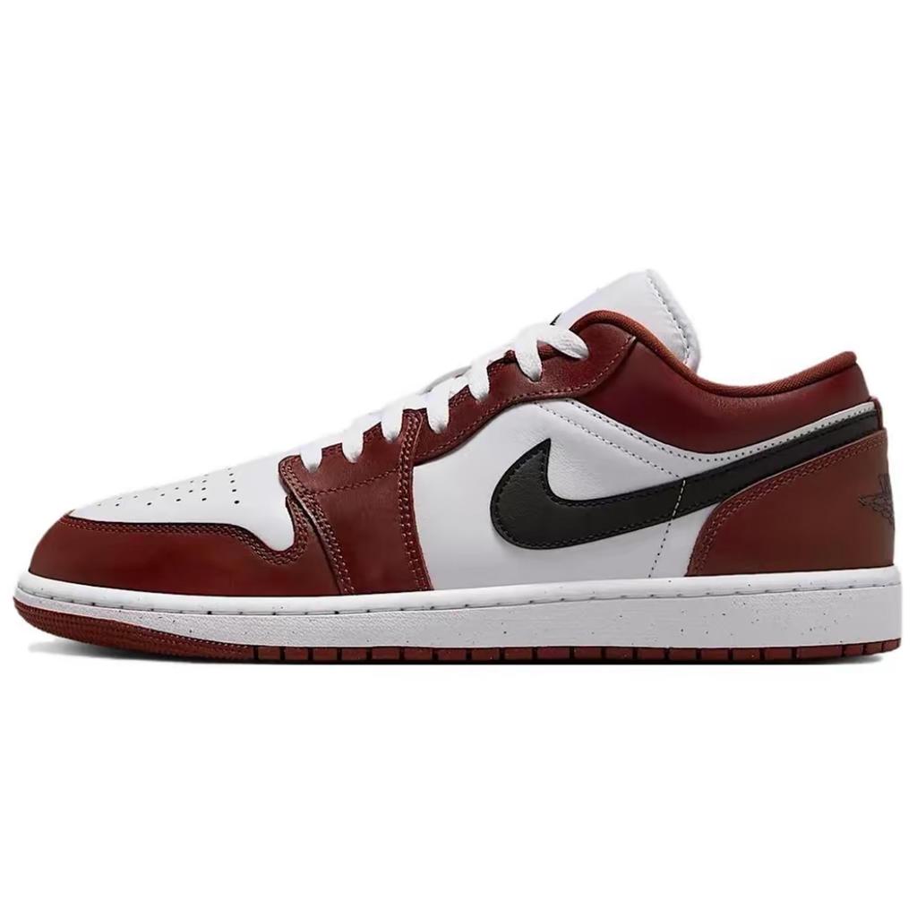 Jordan Air Jordan 1 Pulse Abrasion Resistant Low top Vintage Basketball Shoes Unisex White Red HF3148-102(Team1291-)
