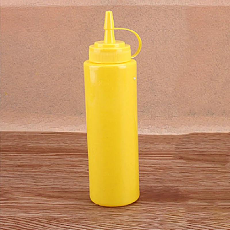 

Sauce Bottle Cooking Tools Plastic Squeeze Bottle Olive Oil Storage Jar Condiment Dispenser Vinegar Seasoning Accessories 240ml жовтий