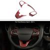 Red Carbon Fiber Steering Wheel Trim Cover For Ford Bronco Sport + /Maverick