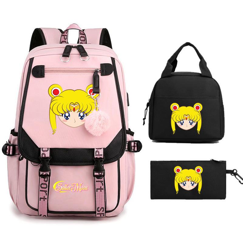 Sailor Moon Cartoon Elementary School Bag Lightweight Junior High School Backpack Women's Large Capacity Travel Bag