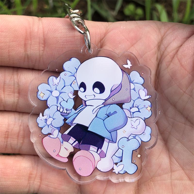 Undertale Frisk & Sans Anime Acrylic Keychain Pendant