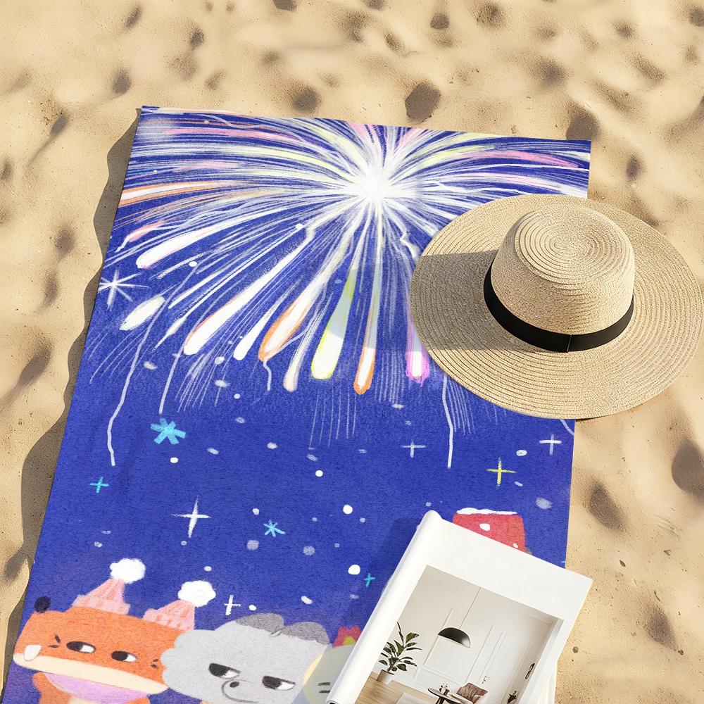 Cute PawPals Puff Phos Woon Towel For Swim Yoga Gym Quick Drying Soft and skin-friendly Beach Towels All-Season