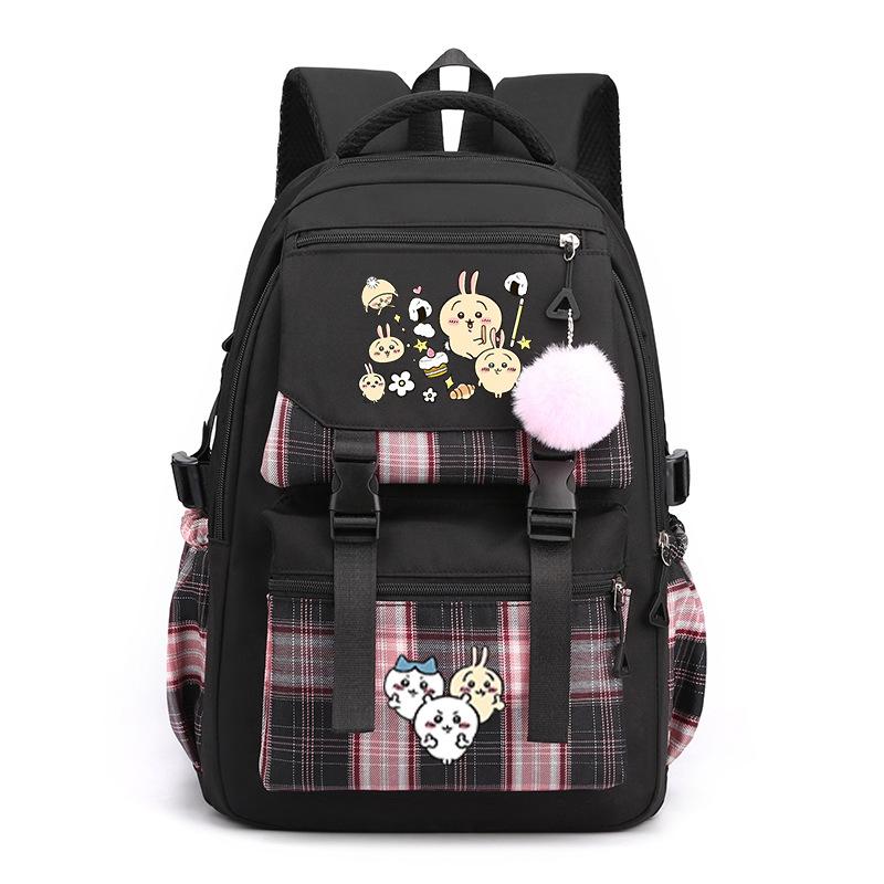 Jiikawa Wow School Bag New Chiikawa Girls Backpack for Primary and Secondary School Students Cute College Style Backpack