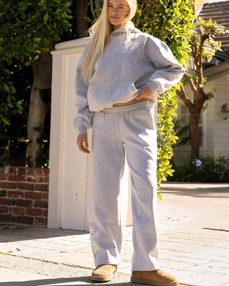 Pinkpalmpuff Blast Wings Embroidered Hooded Sweater