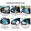 6/4/2Pcs Car Rearview Mirror Rain Film Car Sticker Rainproof Film for Rearview Mirror Anti Fog Waterproof Clear Sight Auto film