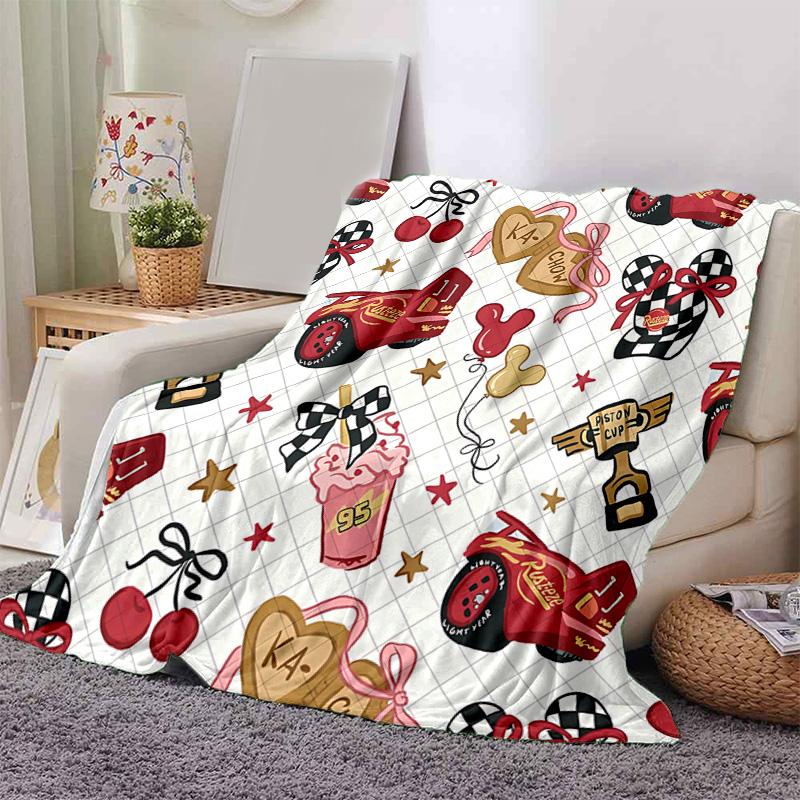 1pc Car Bridge Flannel Blanket Soft Warm Throw Blanket for Bedroom Living Room Bed Travel Camping Picnic Gift. M730033
