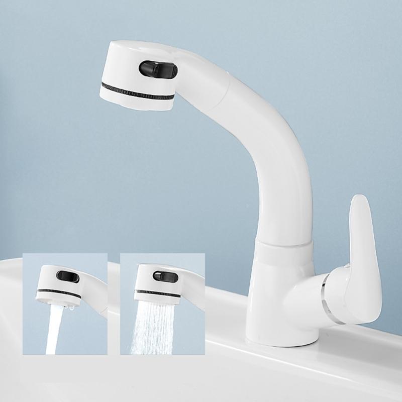 Bathroom Pull Out Faucet Lift Up And Down Basin Faucet Rotatable Mixer Tap Stretchable Lavatory Sink Mixer Faucet