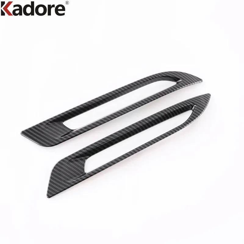 For Toyota Bz4x 2024 2025 Carbon Fiber Rear Fog Light Lamp Cover Trim Tail Foglight Bezel Trims Car Accessories
