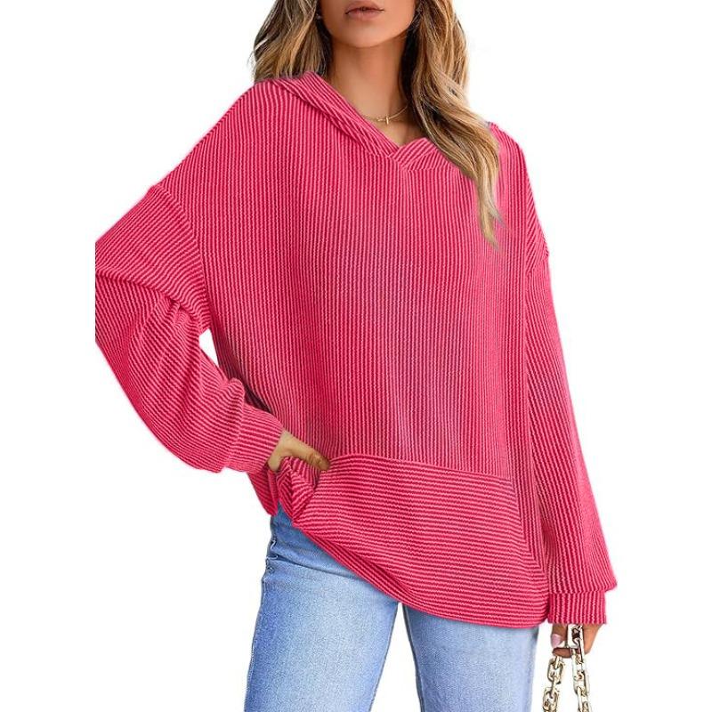 BITCED Women's Fashion Casual Solid Color Print Long Sleeve Blouses & Shirts
