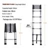Lightweight Telescopic Aluminum Step Ladder - Foldable & Liftable for Indoor/Outdoor Use