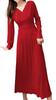 Toa Soa Schönes Langes Chiffon-Damenkleid mit Glitzer, zum Schnüren (02 - L, Rot)